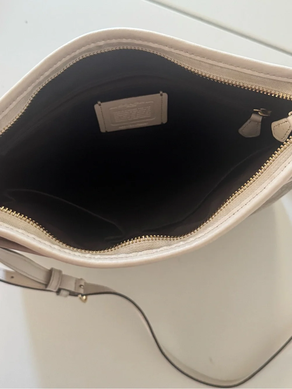 Coach Beige Signature Canvas Crossbody Bag